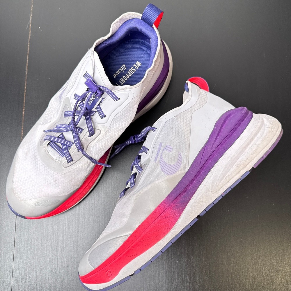 Clove Super Cushion Nursing Sneakers White Purple Pink Mens 9 Womens 10.5 CL0031